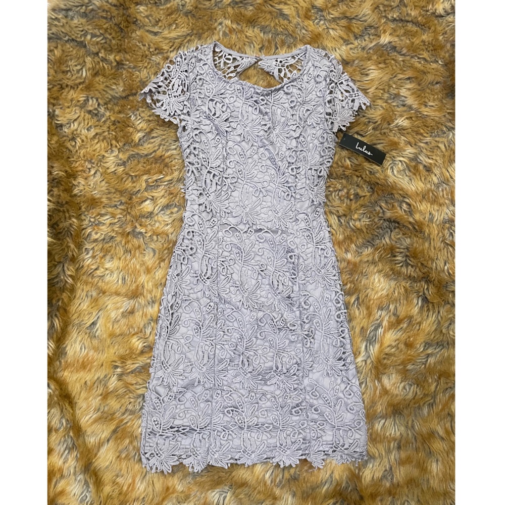 Hidden Talent Backless Grey Lace Dress - Lulus Size M